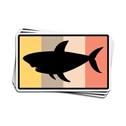 Lucky Star 3 Pcs Stickers Vintage Shark 4 3 Inch Die-cut Wall Decals For Laptop Window