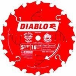 Freud D0516X Diablo 5-3 8-INCH 16 Tooth Atb Fast Cutting Cordless Trim Saw Blade With 10MM Arbor