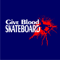 Give Blood - Skateboard Navy