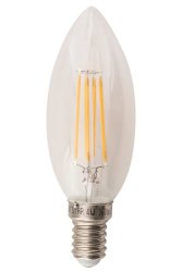 4W Warm White LED Filament Candle Bulb E14 Ses Lampholder