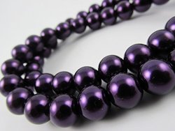 Glass Pearl Finish Round Large Big Beads Dark Deep Purple Indigo For Handmade Jewerly Necklace Bracelet Beading Supplies Faux Pearls Top Quality C21 14MM