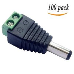 100pcs 2.1 x 5.5mm DC Power Female Plug Jack Adapter Connector for CCTV 
