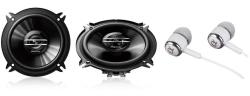 Pioneer New Pair 500 Watts Max 5-1 4" 2-WAY 4 Ohms Full Range Coaxial Car Audio Stereo Bass Woofer Loud Speakers 5.25" W Free Alphasonik Earbuds