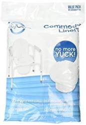 Tidycare Commode Liners Value Pack - Disposable Bedside Commode Liners - 48 Commode Liners - Adult Commode Chair - Commode Pail Liners - Universal Fit