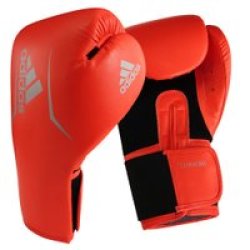 Adidas Speed 75 Boxing Glove Silver And Red 14OZ