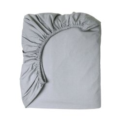 Queen Grey Fitted Sheet 144TC