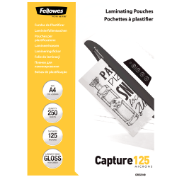Fellowes Capture A4 Glossy Value Pack - 250PK 125 MIC