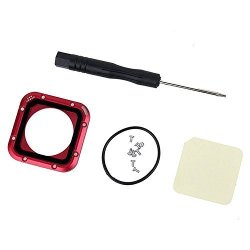 Gohigh Protective Camera Lens Glass Cover Replacement Kit Set For Gopro Hero 4 Session 5 Session Red