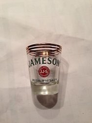 Jameson Whiskey Gold Rimmed Shot Glass