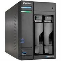 Asustor Lockerstor 2 2 Bay Nas No Hard Drive - Intel Celeron J4125 64-BIT Quad Core 2.0GHZ With Turbo Boost Up To 2.70GHZ Cpu