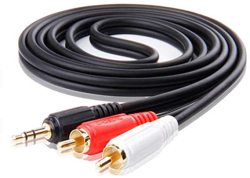 yan US 15 Ft 15F Aux Audio 3.5mm Stereo Male to 2 RCA Y Cable 5M 