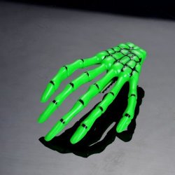 Skeleton Hand Hair Clip - Medium - Green