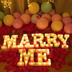 Brightown LED Marquee Letter Light Marry Me Lights