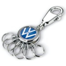 Keyring With Carabiner And 6 Rings Volkswagen Vw Logo Patent