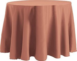 108 Inch Round Tablecloth Flame Retardant Basic Polyester Mauve