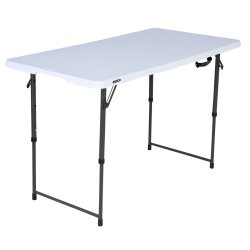 Lifetime - 4-FOOT Adjustable Fold-in-half Table