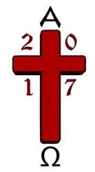 2017 - Simple Red Cross Paschal Easter Candle - 100 X 800mm