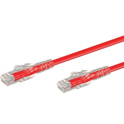 LinkQnet 0.2M RJ45 CAT6 Anti-snag Moulded Pvc Network Flylead Red