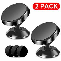 Magnetic Phone Car Mount 2 Pack Cell Phone Holder For Car Dashboard Strong Magnets Universal 360 Rotation Magnet Car Phone