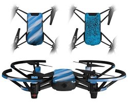 Skin Decal Wrap 2 Pack For Dji Ryze Tello Drone Paint Blend Blue Drone Not Included