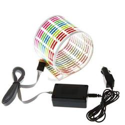 Wonfast Sound Music Beat Activated Car Sticker Equalizer Rhythm LED Flash Light Audio Voice Rhythm Lamp 90X25CM