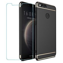 Huawei Mate Se Case Huawei Honor 7X Case Zhfly 3 In 1 Ultra Thin Hard Case Matte Surface Electroplate Bumper Protective Case With Tempered