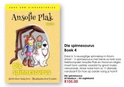 Ansofie Plak Boek 4. Die Spinnesourus. Kinderboeke Annaemm