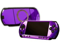 System Skins Sony Playstation Portable 1000 Psp Skin - New - Purple Chrome Mirror Faceplate Decal Mod