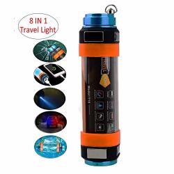 Cyberdyer LED Camping Lamp USB Rechargeable Camping Lantern Emergency Sos Travel Flashlight Waterproof With Magnetic Power Bank Window Breaking Device Mosquito Dispeller Medium