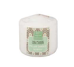 Pillar Candles - Scented - White - 7CM X 7CM - 5 Pack