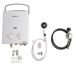 Marey GA5PORT Portable Propane Gas Tankless Water Heater Small White