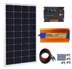 ECO-WORTHY 120 Watt Solar Panel Kit With 1000W 12V Power Inverter For ...