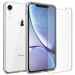 Flexgear Clear Case For Iphone Xr + 2 Glass Screen Protectors Clear
