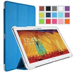 Moko Samsung Galaxy Note 10.1 2014 Edition Case - Ultra Slim Lightweight Smart-shell Stand Blue