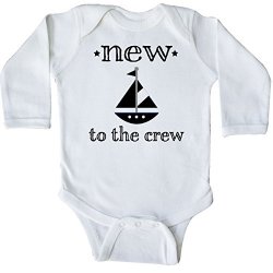 Inktastic New To The Crew Newborn Long Sleeve Creeper Newborn White 2DD4A
