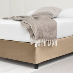 Velvet BED BASE WRAP - Taupe - Double