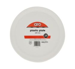 Plastic Plates Plain 1 X 100'S