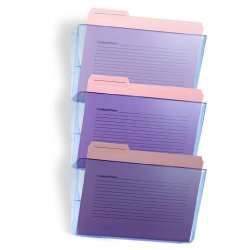 Officemateoic Glacier Wall File 3 Pack Transparent Blue 23220