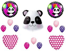 Anagram Panda Happy Birthday Balloons Decoration Supplies Party Children Girl Zoo Pink By