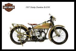 Harley Davidson Vintage Model BA350 1927 - Classic Metal Sign