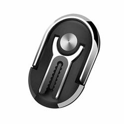 Smileyth Phone Ring Holder Multifunctional Phone Kickstand 360-DEGREE Rotation Adjustable Car Phone Bracket Mount Air Vent Outlet Anti-slip Strong And Steady Black