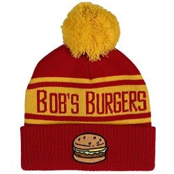 Bob's Burgers Red & Yellow Striped Knit Beanie Hat