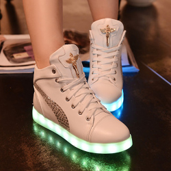 White Shoes With Led Lights - R60 Door Delivery