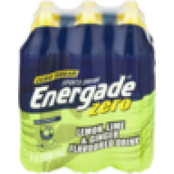 Energade Zero Lemon Lime & Ginger Flavoured Sports Drink 6 X 500ML
