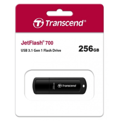 Transcend Jetflash 700 256GB Gen 1 Type-a USB Flash Drive - Black TS256GJF700