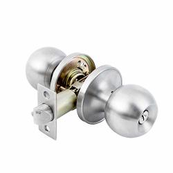 Sumbin Modern Round Door Knob Locks For Doors With Keys Stainless