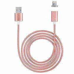 Refaxi Magnetic USB Charging Cable Micro USB Lightning And USB C Type C To USB Cable 3-IN-1 Charge Sync Data Cable Rose Gold