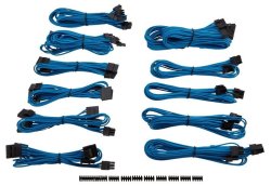 Premium Individually Sleeved Flexible Paracorded Modular Cable Pro Kit - Blue