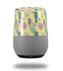Decal Style Skin Wrap For Google Home Original - Seahorses And Shells Yellow Sunshine Google Home Not Included By Wraptorskinz