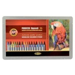 Kohi-noor - Progresso - Woodless Watercolour Pencils - Tin Set Of 36